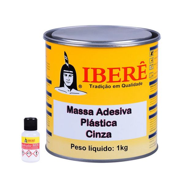 MASSA PLÁSTICA 1 KG CINZA 2100019 IBERÊ