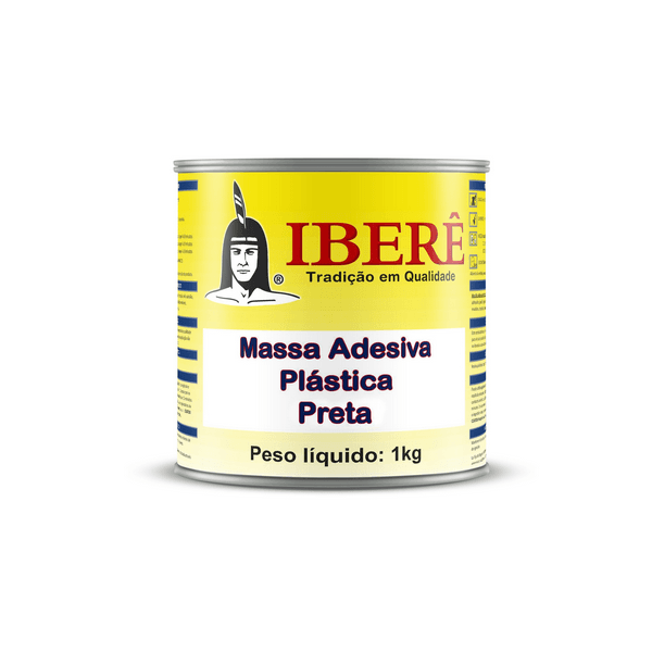 MASSA PLÁSTICA 1 KG PRETA IBERÊ