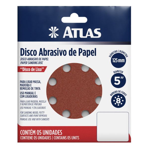 DISCO LIXA 125MM G120 AT512/120 ATLAS