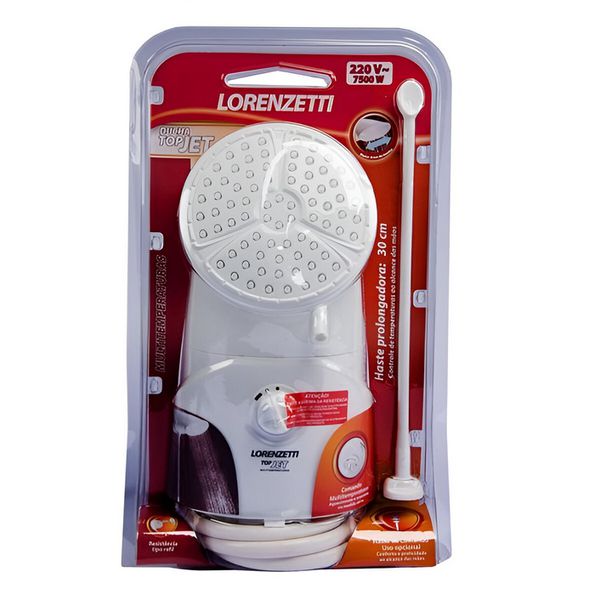 CHUVEIRO DUCHA TOP JET MULTITEMPERATURAS 7500W 220V 7541502 LORENZETTI