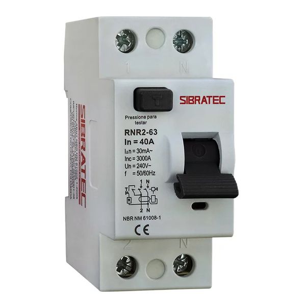 DR 2P BIPOLAR 40A 9282 30MA 3KA SIBRATEC