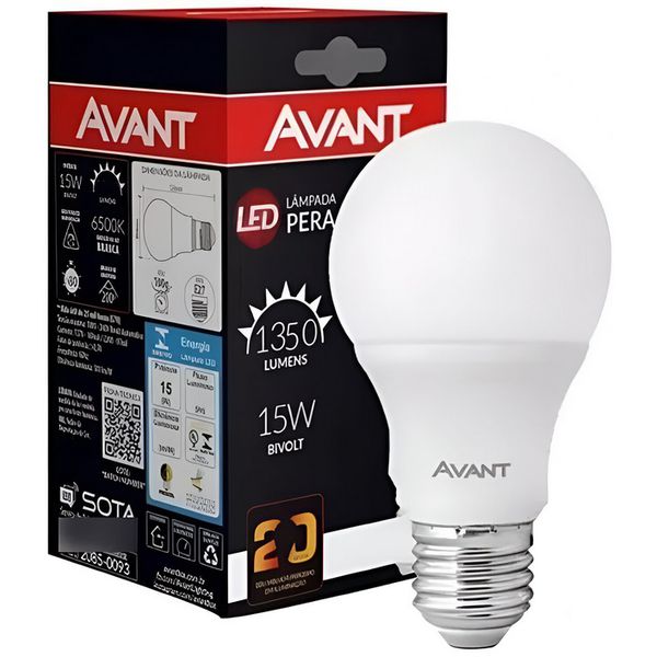 LÂMPADA LED PERA 15W 6500K BIVOLT 335441374 AVANT