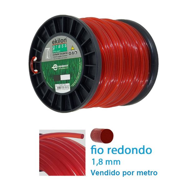 FIO DE NYLON REDONDO 1,8MM EKILON
