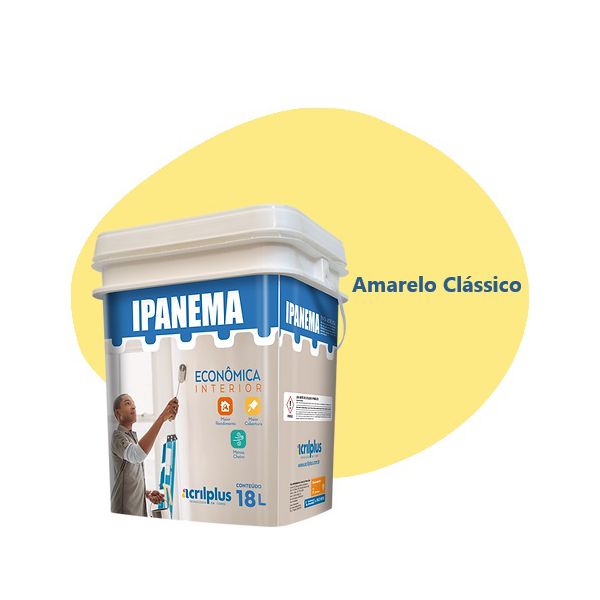 TINTA ECONÔMICA IPANEMA AMARELO CLÁSSICO 18 LITROS ACRILPLUS