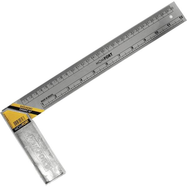 ESQUADRO ALUMÍNIO ZAMAK 14" 35CM 626014 MOMFORT