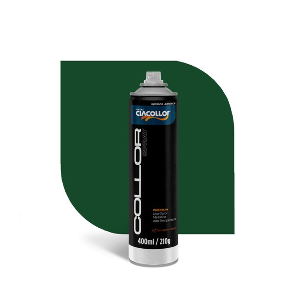 TINTA COLLOR SPRAY VERDE ESCURO 210GR 400ML CIACOLLOR