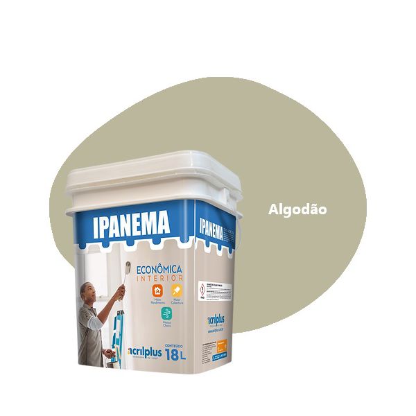 TINTA ECONÔMICA IPANEMA ALGODÃO 18 LITROS 150064 ACRILPLUS