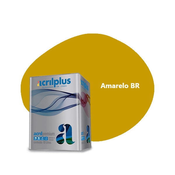 TINTA PREMIUM FOSCO AMARELO BR 18 LITROS 165043 ACRILPLUS