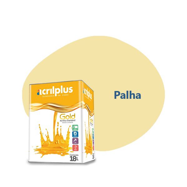 TINTA GOLD STANDARD ACETINADO PALHA 18 LITROS 167026 ACRILPLUS