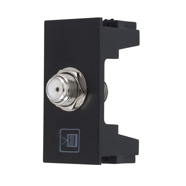 TOMADA MÓDULO HABITAT BLACK ANTENA DE TV COAXIAL 75 OHMS 4042 FAME