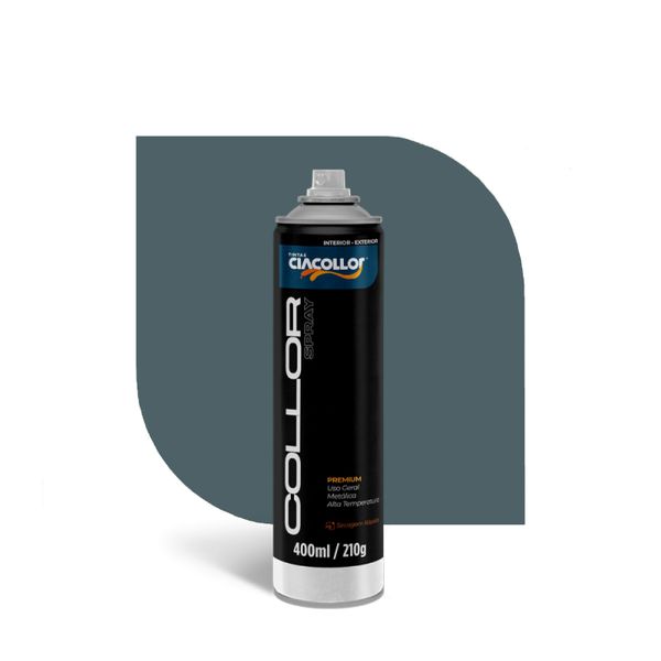 TINTA COLLOR SPRAY ALTA TEMPERATURA ALUMÍNIO 210GR 400ML CIACOLLOR