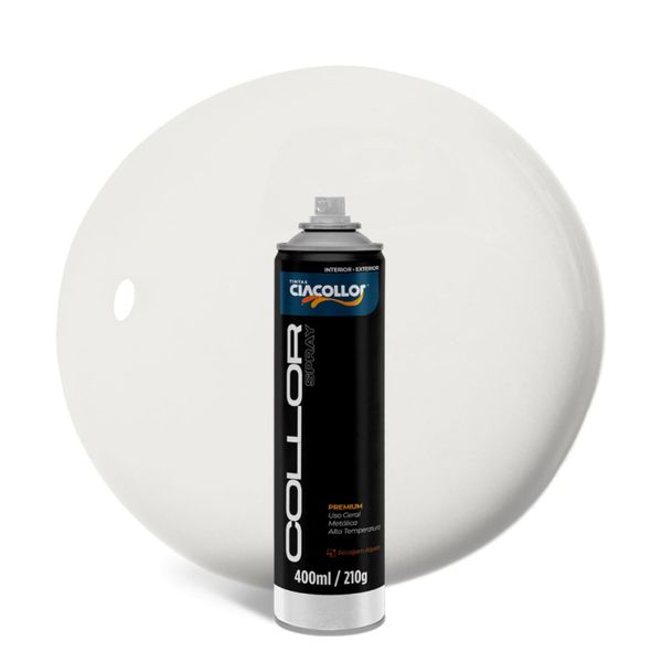 TINTA COLLOR SPRAY BRANCO BRILHANTE 210GR 400ML CIACOLLOR