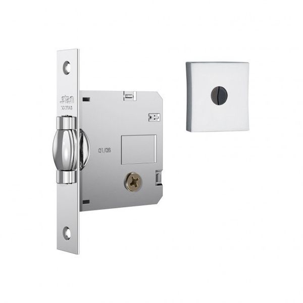 FECHADURA PIVOTANTE 1005 TETRA ROLETE ROSETA QUADRADA CROMADO 14256 STAM