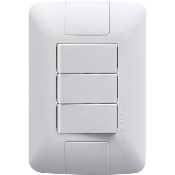 CONJUNTO ARIA 3 INTERRUPTOR SIMPLES 6A 250V 57241/070 TRAMONTINA