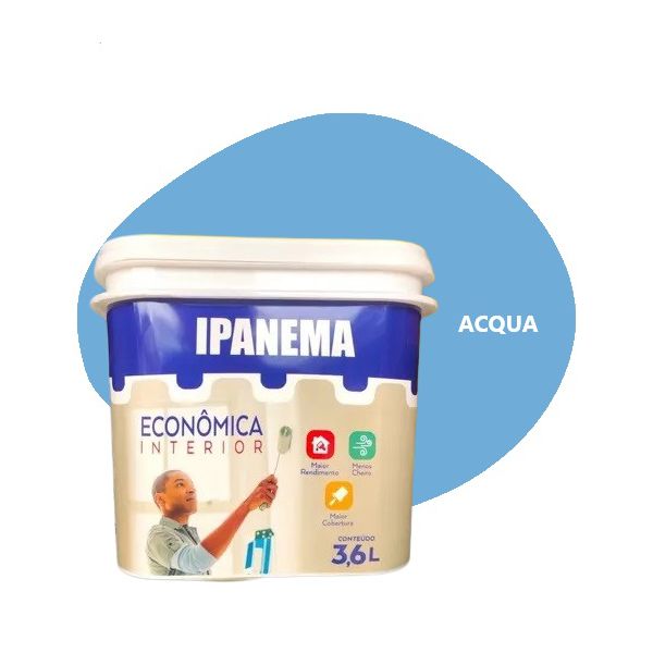 TINTA ECONÔMICA IPANEMA ACQUA 3,6 LITROS ACRILPLUS