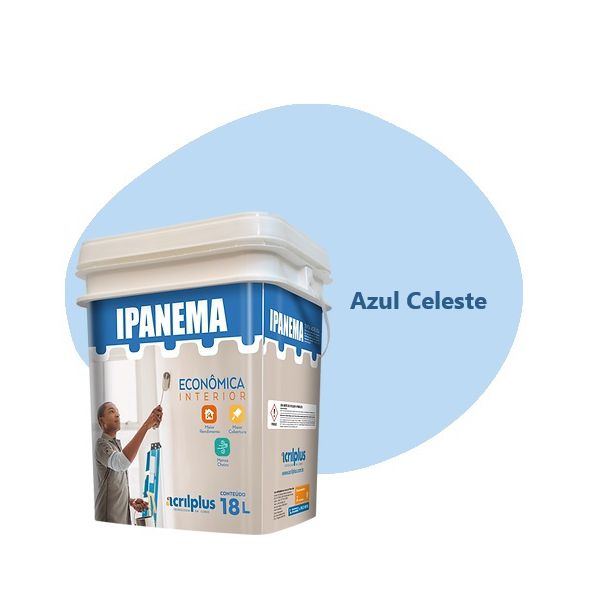 TINTA ECONÔMICA IPANEMA AZUL CELESTE 18 LITROS ACRILPLUS