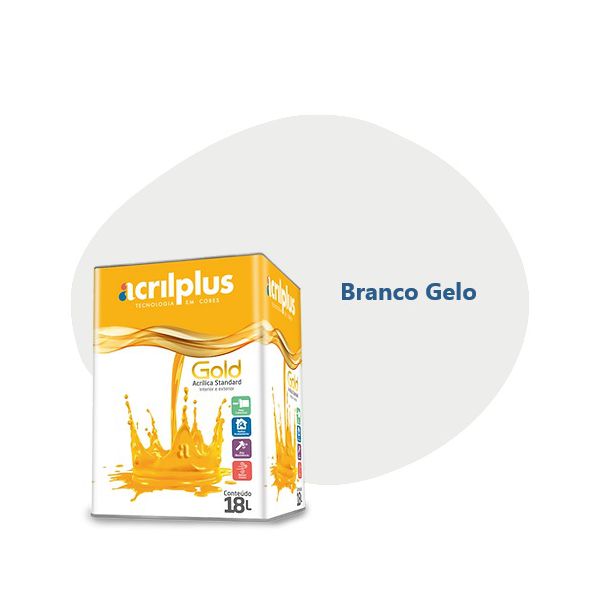 TINTA GOLD STANDARD ACETINADO BRANCO GELO 18 LITROS ACRILPLUS