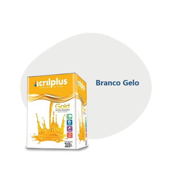 TINTA GOLD STANDARD FOSCO BRANCO GELO 18 LITROS ACRILPLUS