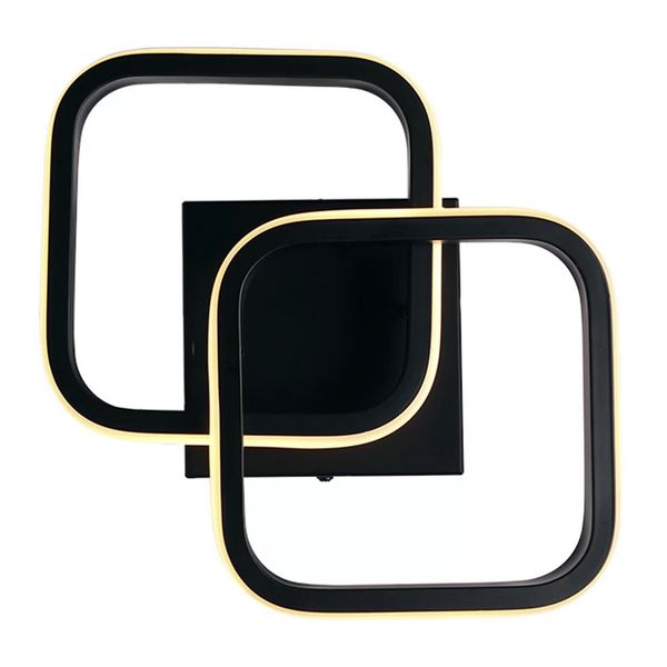 PLAFON LED VILLAGE SQUARE 10W 3000K BIVOLT PRETO TASCHIBRA