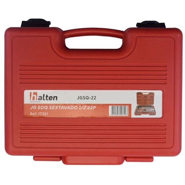 JOGO SOQUETE ESTRIADO 1/2" 8 A 32MM 22 PEÇAS 17361 HALTEN