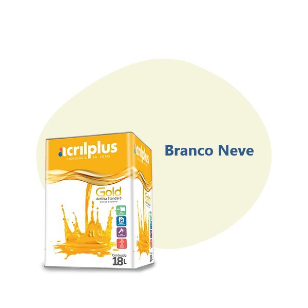 TINTA GOLD STANDARD SEMI BRILHO BRANCO NEVE 18 LITROS ACRILPLUS