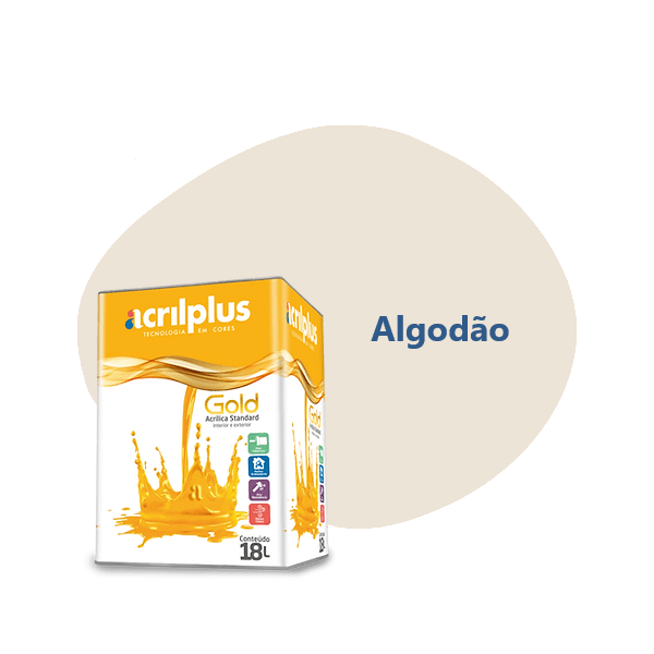 TINTA GOLD STANDARD SEMI BRILHO ALGODÃO 18 LITROS ACRILPLUS