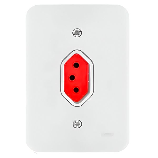 TOMADA POLLAR VERM. 2P+T 20A 250V BRANCO 1901376 RADIAL