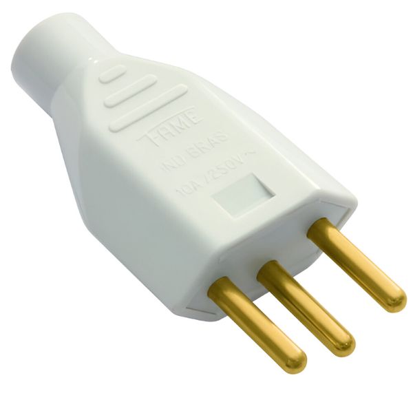 PLUG MACHO PADRÃO 2P+T 10A CINZA 1729 FAME