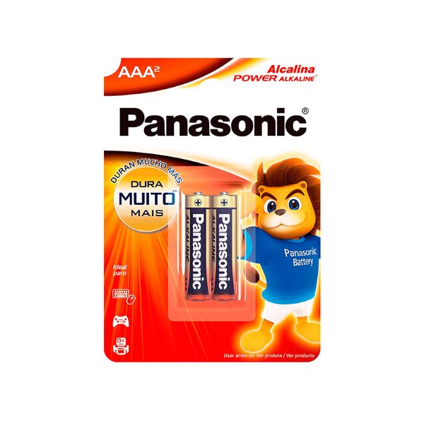 PILHA ALCALINA PALITO AAA 2X1 PANASONIC