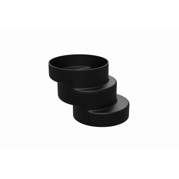 BOLSA EXCÊNTRICA PARA SAÍDA VASO SANITÁRIO 4" PRETO BS12/AS ASTRA