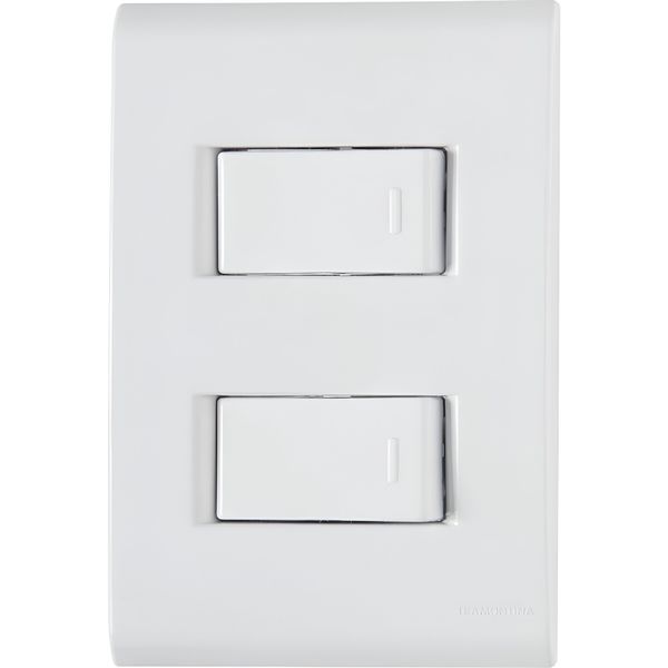 CONJUNTO LIZ 2 INTERRUPTORES SIMPLES 10A 250V 57170 TRAMONTINA
