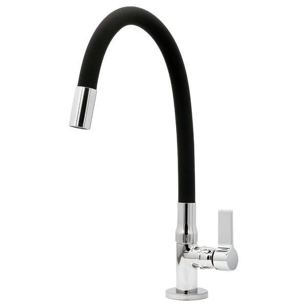 TORNEIRA COZINHA BANCADA FLEX PRETA C-65 1/4V. (G) 02285 ARAÚJO METAIS