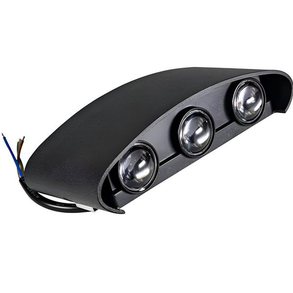 ARANDELA LED YORI 2F 6W 4000K BIVOLT PRETO 5200031 NOLL
