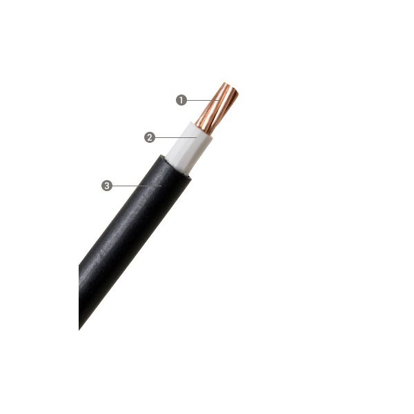 CABO SINTENAX / HEPR SEMI RIGIDO 10,0MM PRETO 708 METRO CORFIO