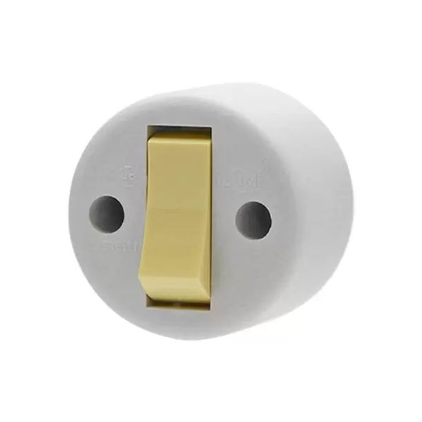 INTERRUPTOR SOBREPOR REDONDO 6A CINZA 1755 ILUMI