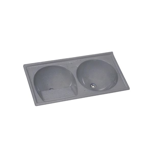 TANQUE SINTÉTICO GRANITADO DUPLO Nº 1 100X51CM CINZA 500110 A.J. RORATO