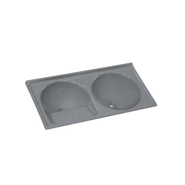 TANQUE SINTÉTICO GRANITADO DUPLO Nº 2 110X55CM CINZA 500210 A.J.RORATO