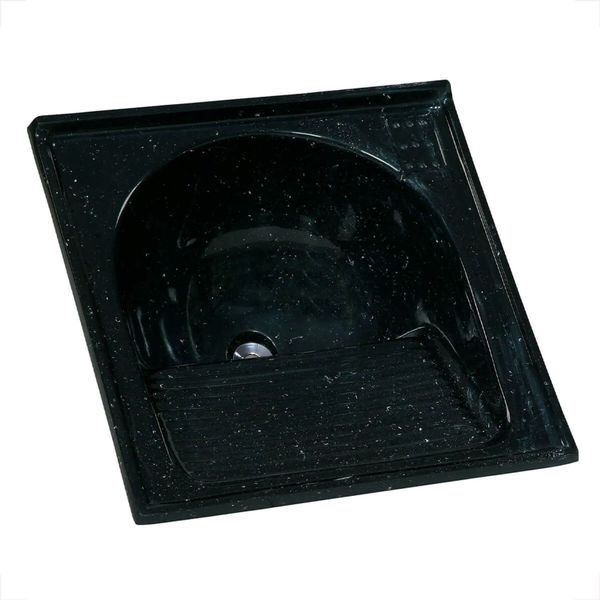 TANQUE BATEDOR SINTÉTICO GRANITADO SIMPLES Nº 1 60X60CM PRETO 500308 A.J. RORATO