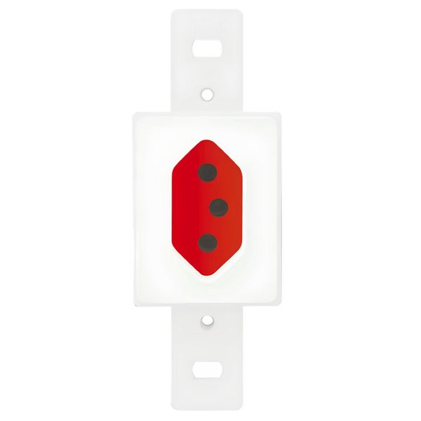 TOMADA BLANC SEM PLACA VERMELHA PADRÃO 2P+T 20A 250V 2335 FAME