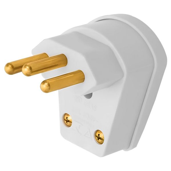 PLUG MACHO PADRÃO 90º 2P+T 10A 250V CINZA 1481 FAME