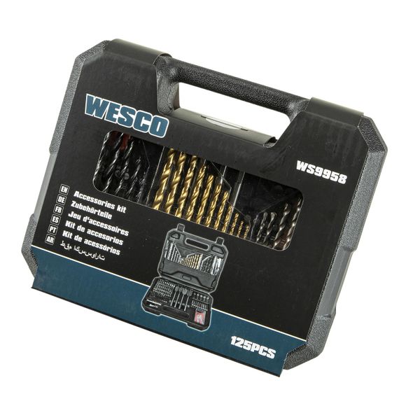 JOGO DE BROCAS E BITS 125 PEÇAS WS9958 WESCO