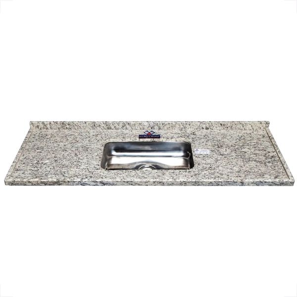 PIA COM CUBA INOX BELLA 1,50X55 BRANCO PORTINARI 50112413 VENTURINI
