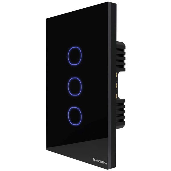 INTERRUPTOR 3 TECLAS SMART ONNE PRETO 10A BIVOLT 57199/052 TRAMONTINA