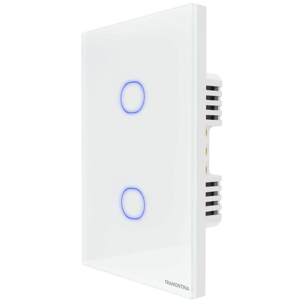 INTERRUPTOR 2 TECLAS SMART ONNE BRANCO 10A BIVOLT 57199/001 TRAMONTINA