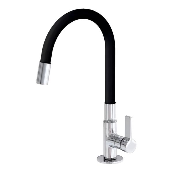 TORNEIRA COZINHA BANCADA FLEX BLACK 6280 C-74 5/8" 24942 PEVILON