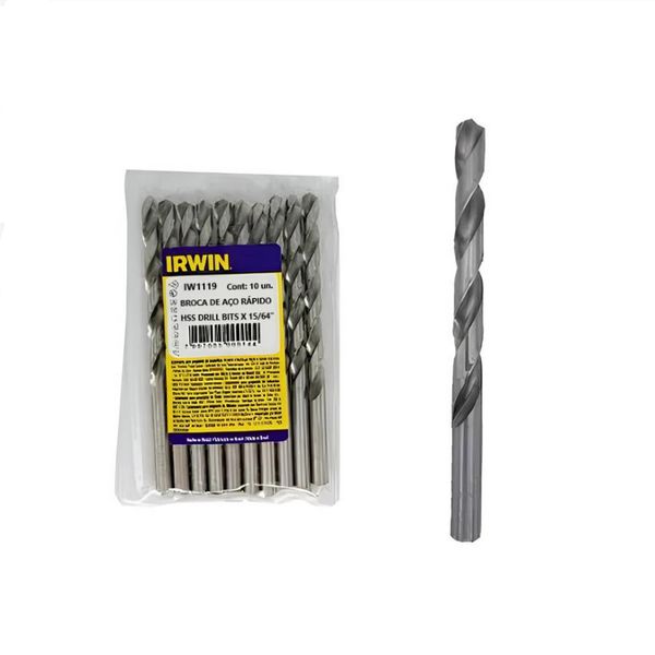BROCA AÇO RÁPIDO 15/64" IW1119 IRWIN