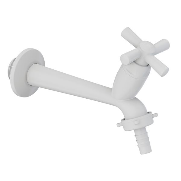 TORNEIRA TANQUE ABS CROSS 15CM COM BICO 1/2"X3/4" BRANCO TIGRE