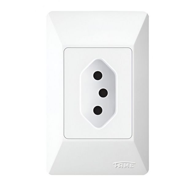 TOMADA PADRÃO PLACA 2P+T 10A 250V 1405 FAME