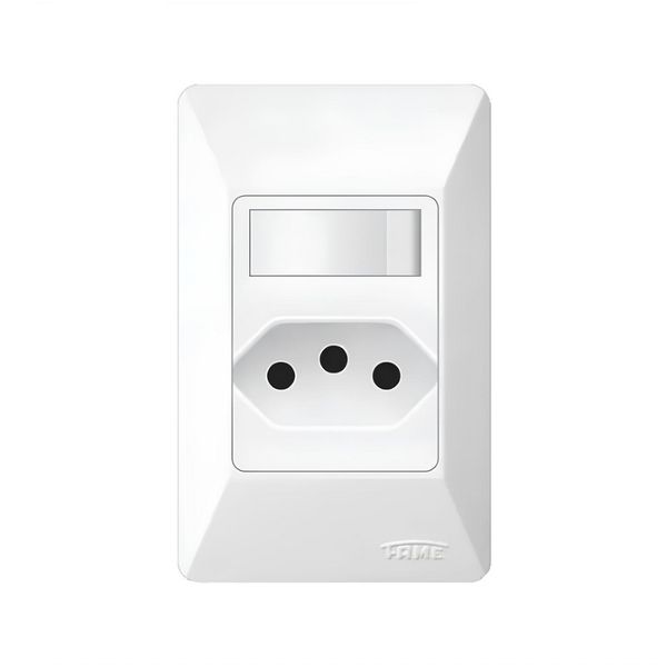 INTERRUPTOR SIMPLES + TOMADA PADRÃO PLACA 2P+T 10A 250V 1409 FAME