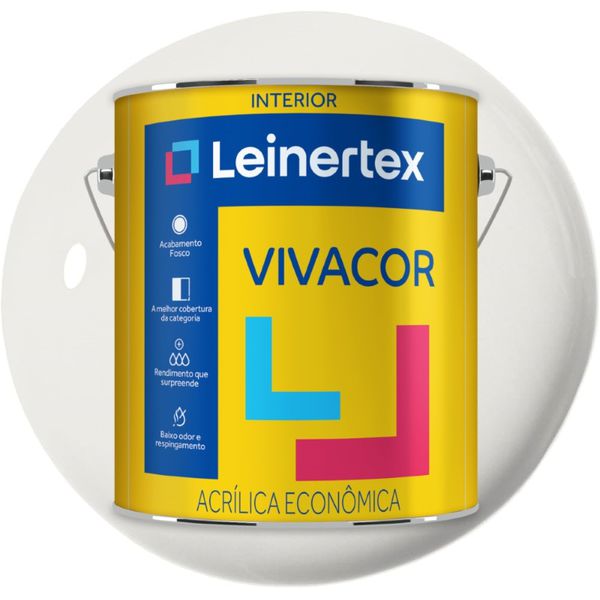 TINTA VIVACOR ACRÍLICA BRANCO NEVE 3,6 LITROS 4501001 LEINERTEX